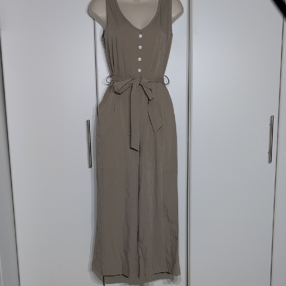 Elegant Taupe Jumpsuit with Belt